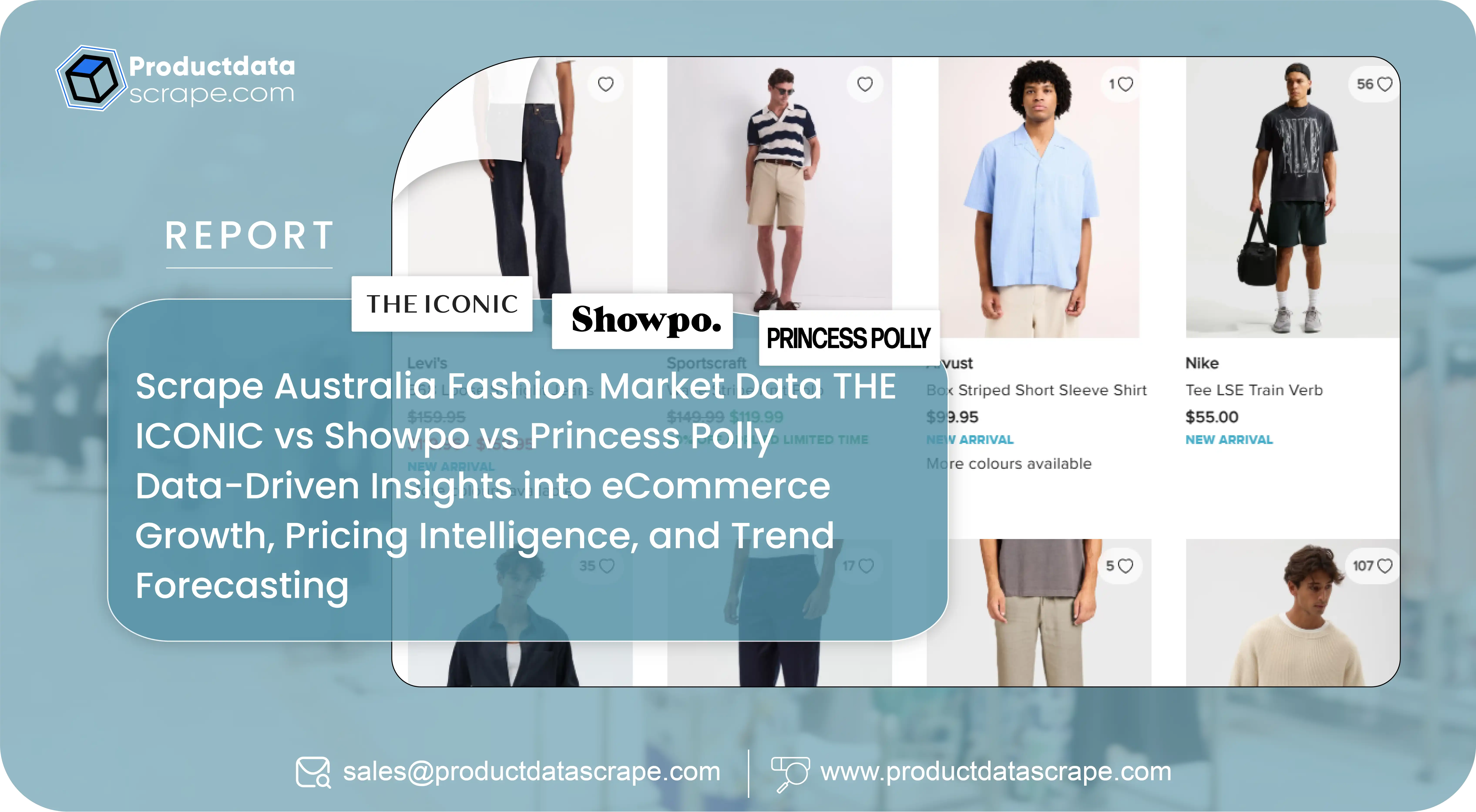 Scrape Australia Fashion Market Data - THE ICONIC vs Showpo vs Princess Polly - Data-Driven Insights into eCommerce Growth, Pricing Intelligence, and Trend Forecasting